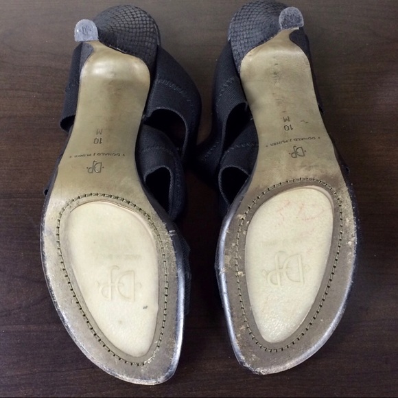 Donald J Pliner Black Textile & Leather Sandals - Picture 5 of 5